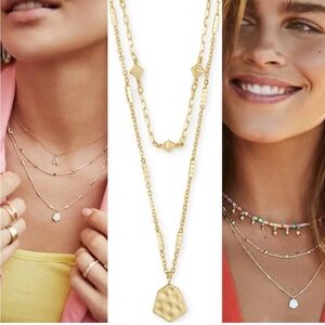Kendra Scott Clove Multistrand Layered Necklace in Gold 14k Plated